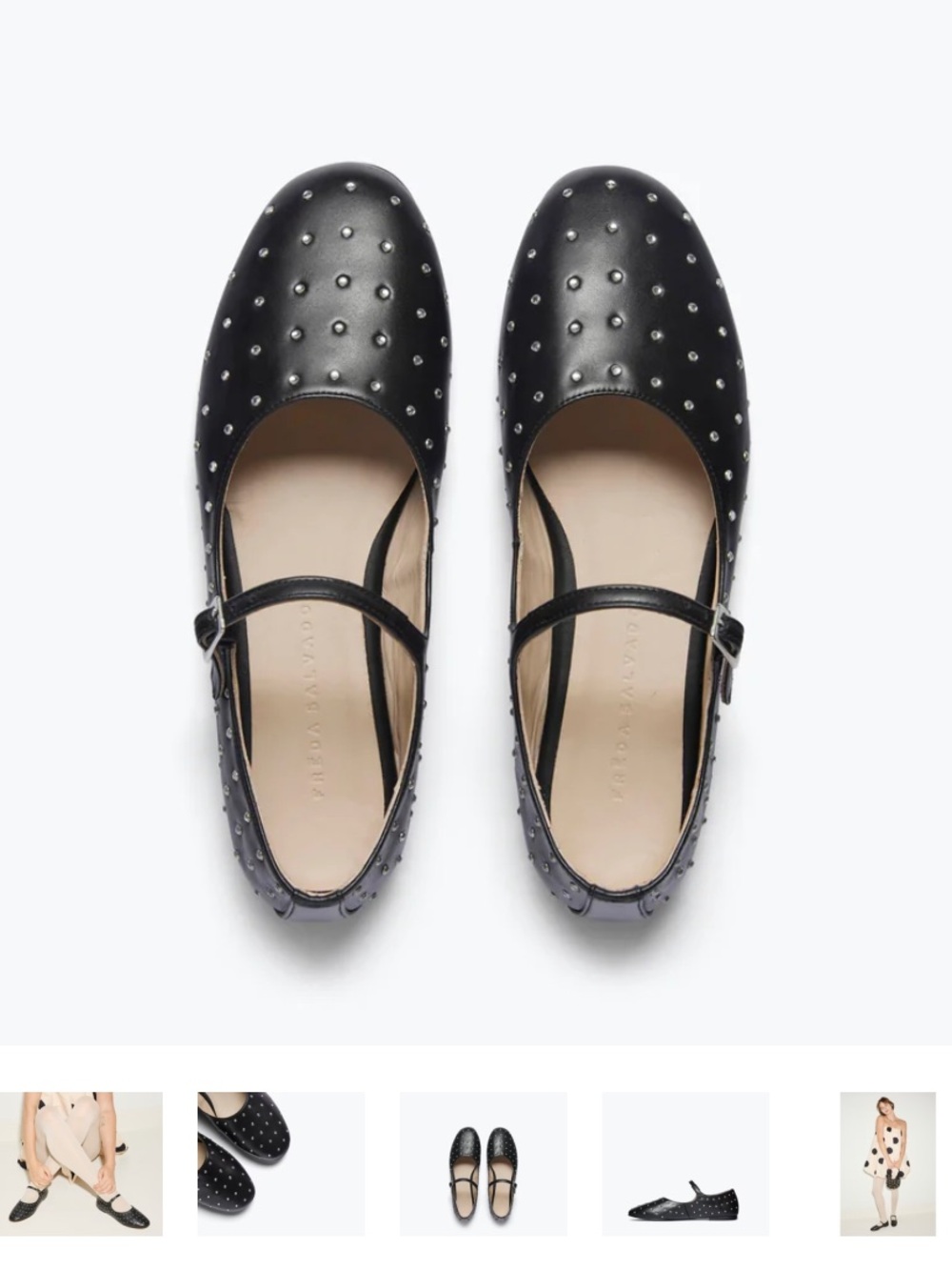 Freda Salvador Aubrey Mary Jane Calf Leather Crystal Embellished Ballet Flats 8